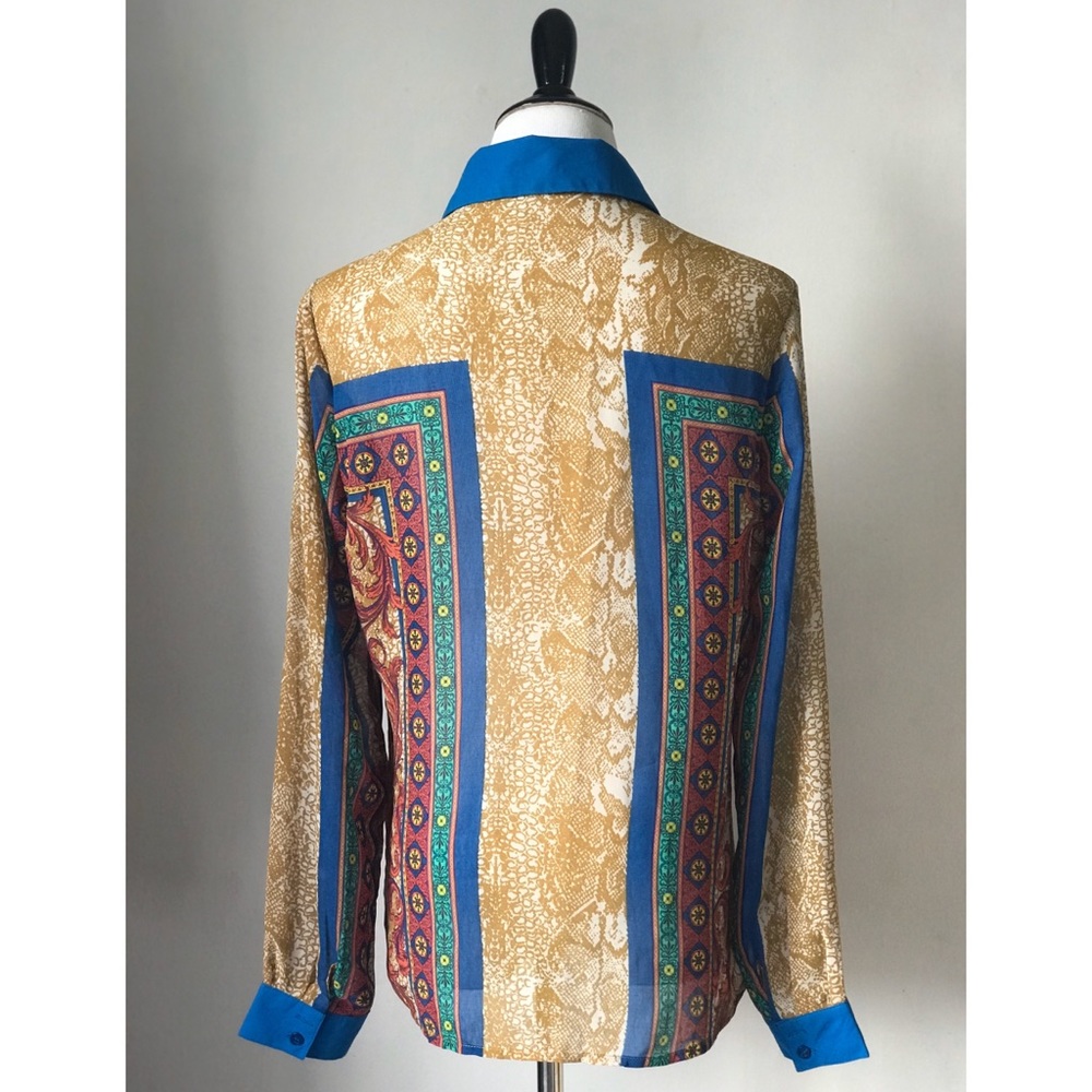 Multi-Color Printed Blouse - Picture 4 of 4